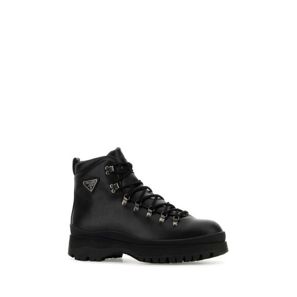 Prada Men Black Leather Ankle Boots - Picture 2 of 2